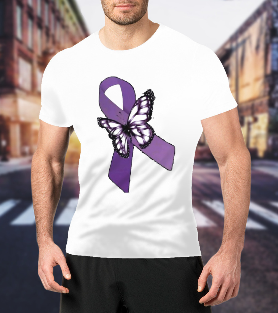 International Overdose Awareness Day Purple Butterfly T-Shirt