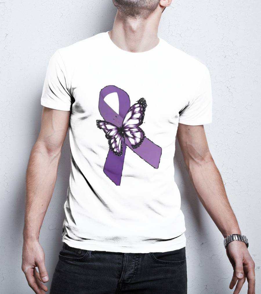 International Overdose Awareness Day Purple Butterfly T-Shirt