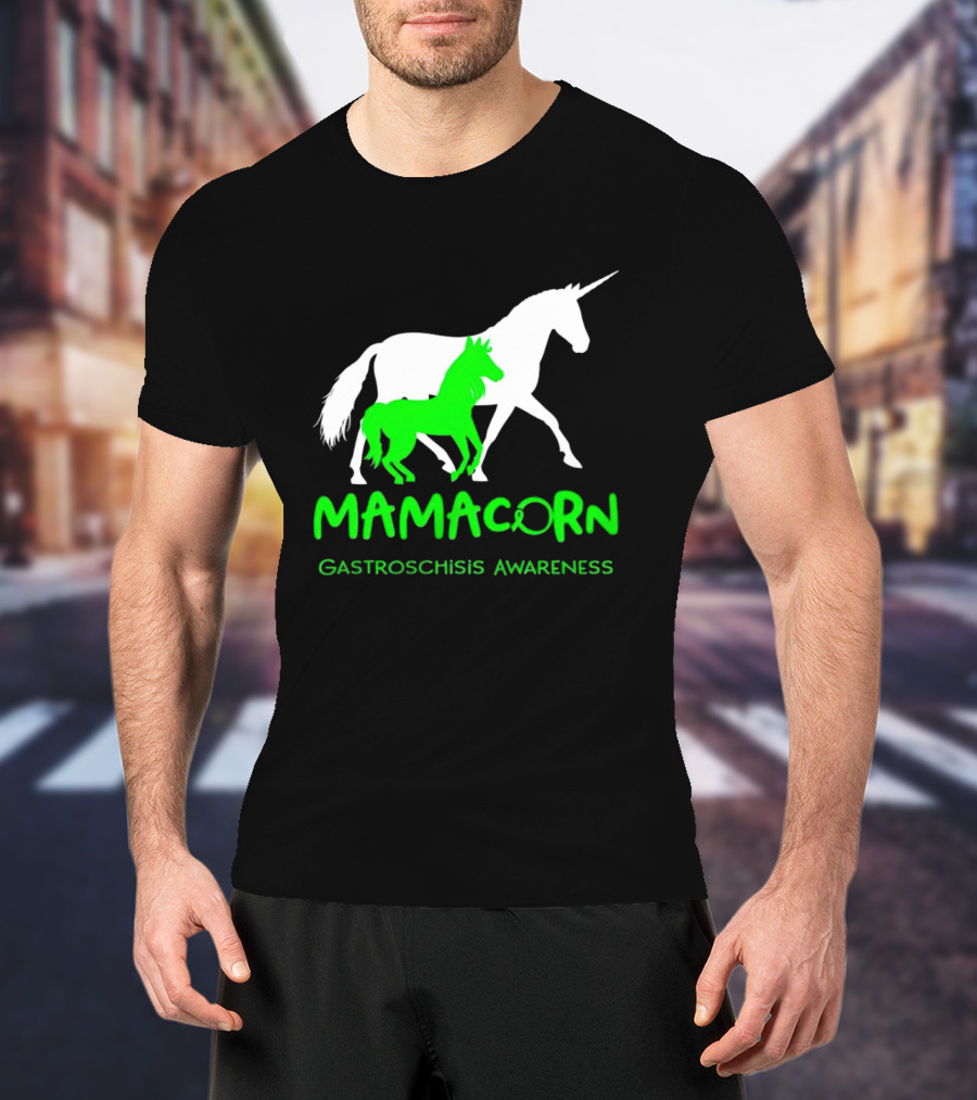 Mamacorn Gastroschisis Awareness Unicorn Mother And Foal T-Shirt