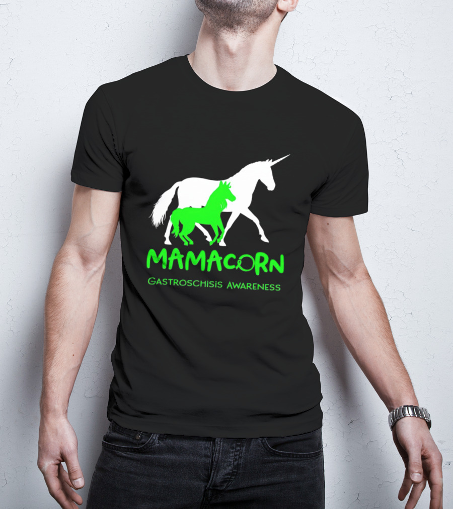 Mamacorn Gastroschisis Awareness Unicorn Mother And Foal T-Shirt