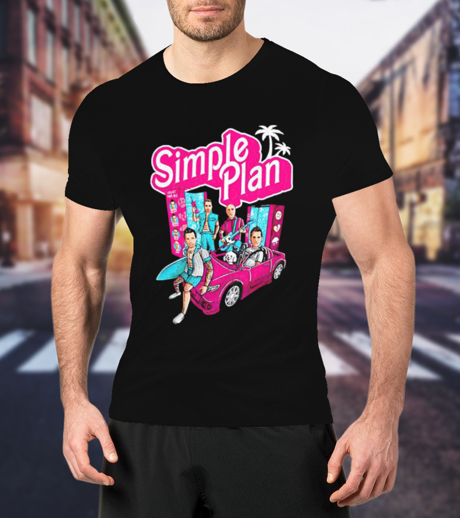 Simple Plan Barbie Dolls And Car Ocean Drive T-Shirt