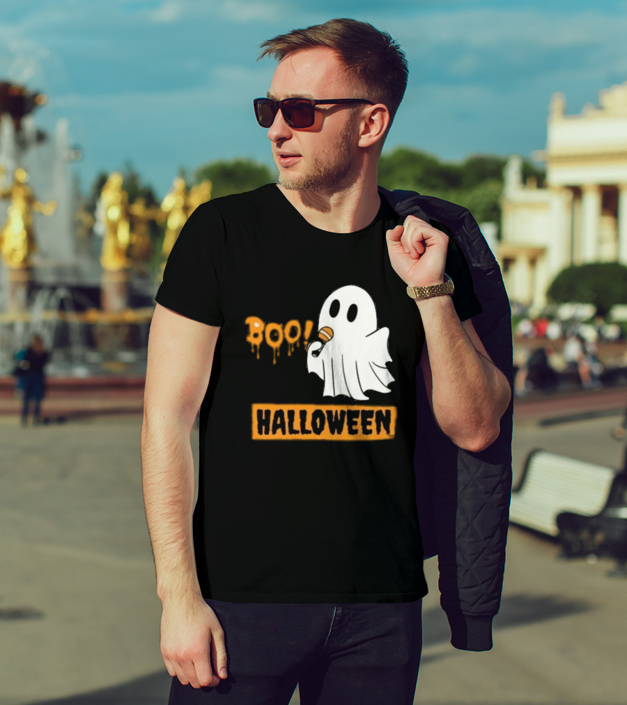 Happy Halloween Boo Cute Singing Ghost Halloween T-Shirt
