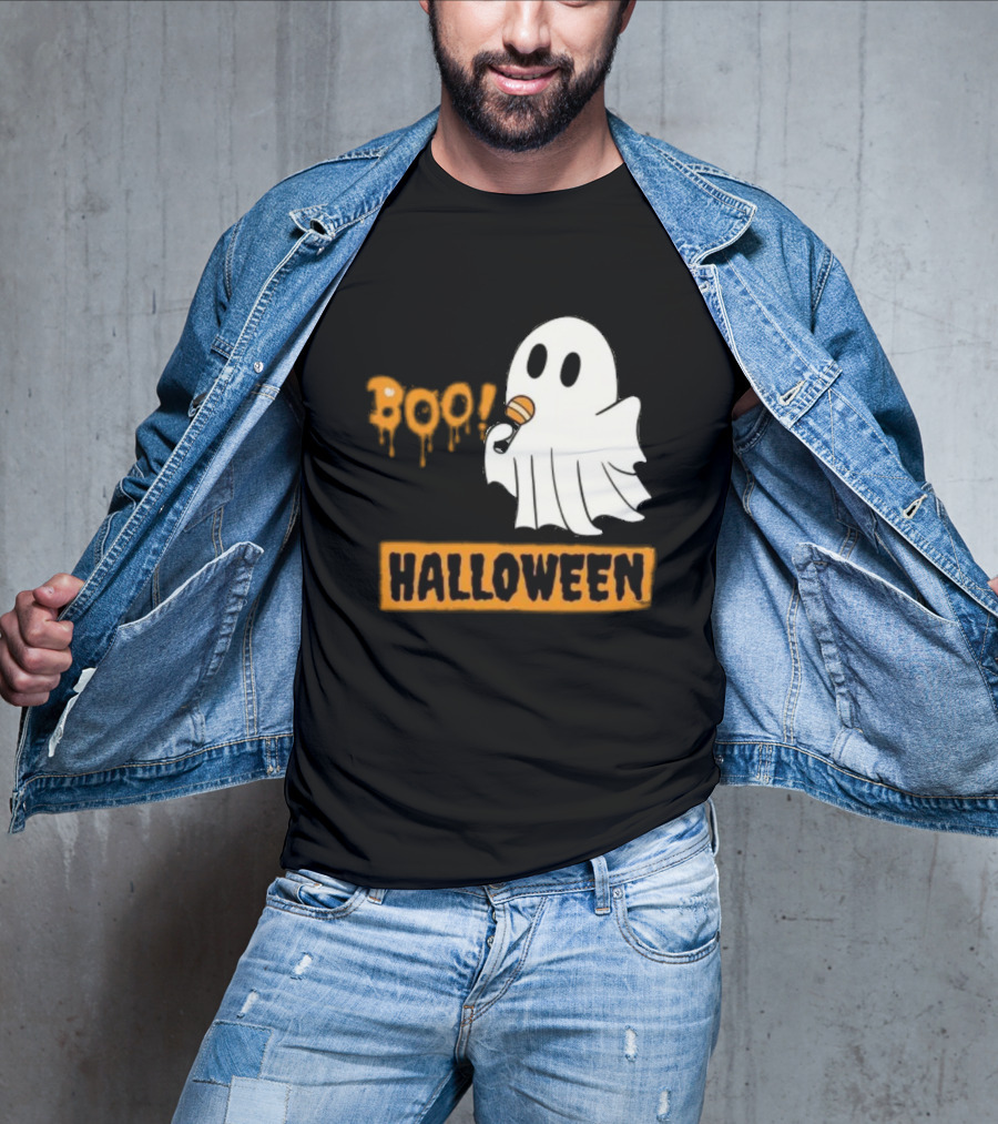 Happy Halloween Boo Cute Singing Ghost Halloween T-Shirt