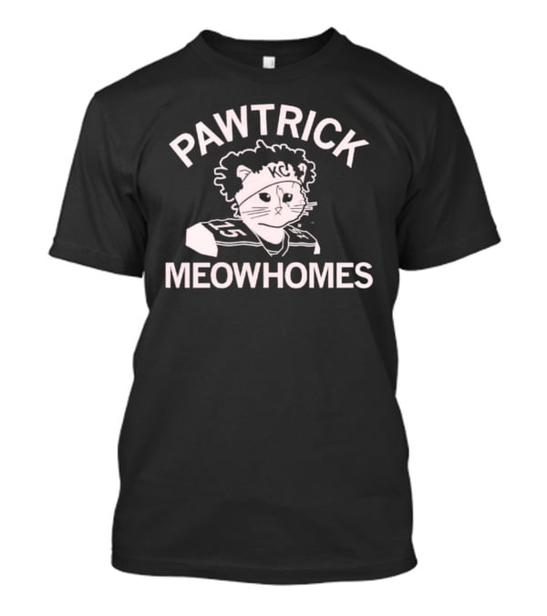 Pawtrick Meowhomes KC Cat Jersey With Headband Football T-Shirt