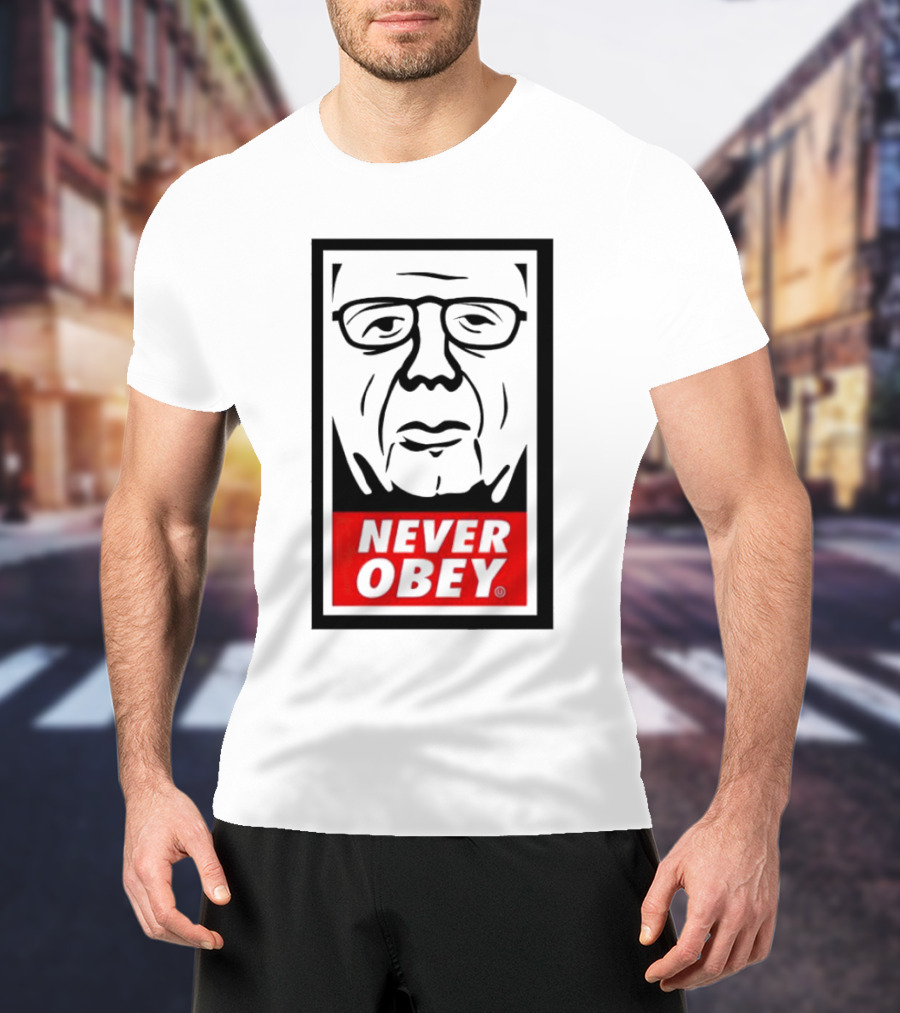 Never Obey Large Graphic Face T-Shirt