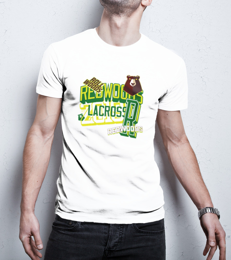 Roll Woods Redwoods Lacrosse Bear T-Shirt