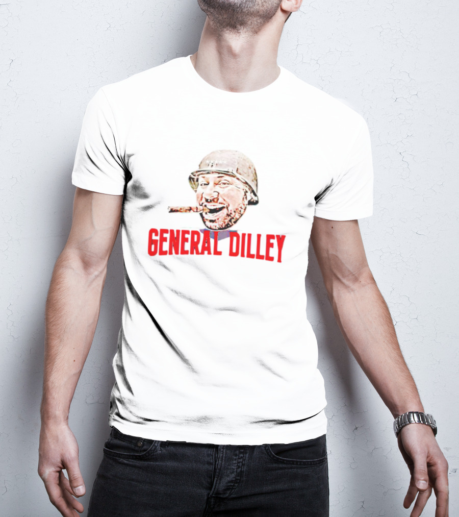 General Dilley The Dilley Show Iconic Helmeted Figure With Cigar T-Shirt