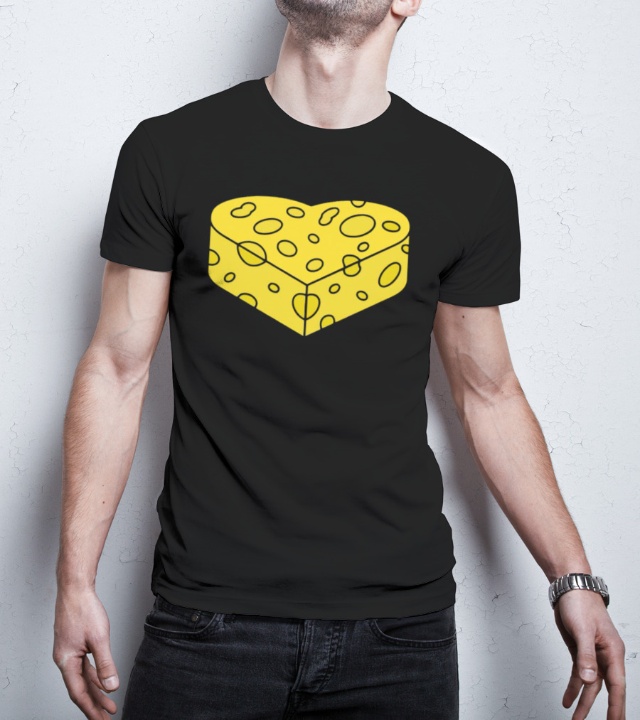 Cheesehead Love Heart-Shaped Cheese Block T-Shirt