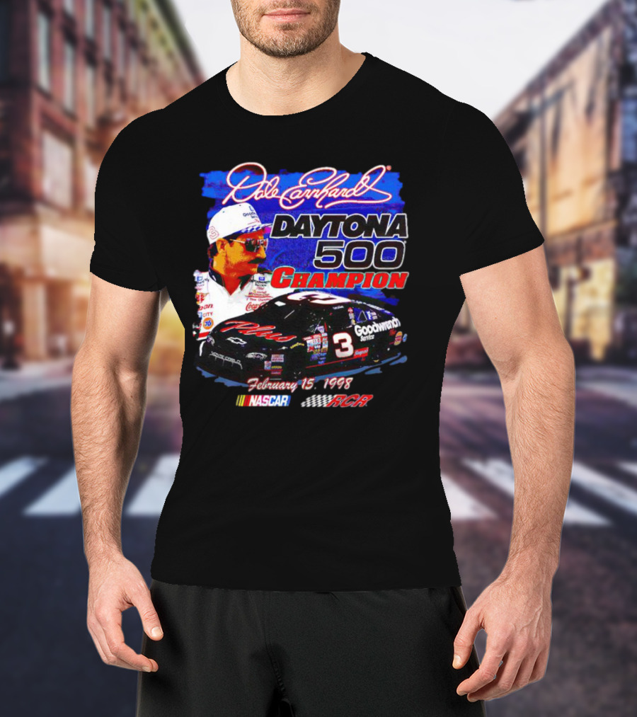 Dale Earnhardt Daytona 500 Champion February 15 1998 NASCAR RCR T-Shirt