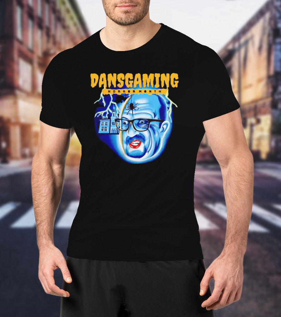 Dansgaming Horror Month Haunted House And Spider T-Shirt