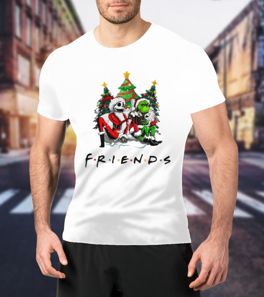 Grinch Santa Nightmare Christmas Friends T-Shirt