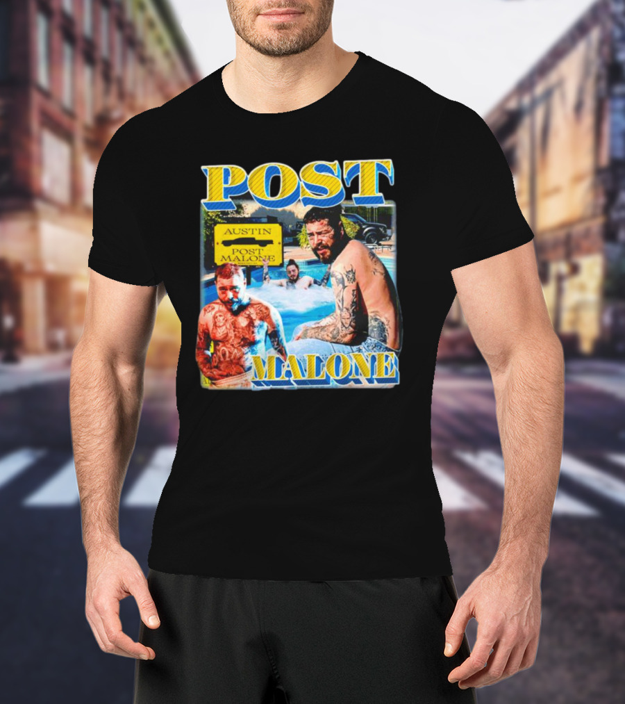 Post Malone Austin Vintage Pool Tattoo T-Shirt