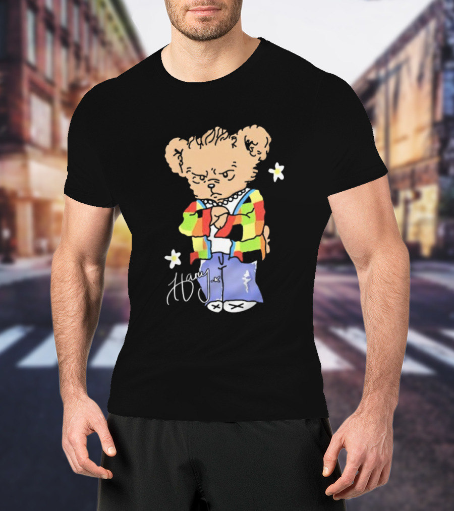 Teddy Bear Harry With Colorful Jacket And Signature T-Shirt