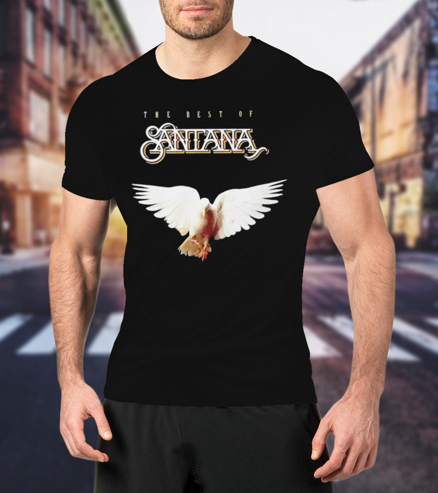 Santana Best Of Album Cover With White Dove T-Shirt