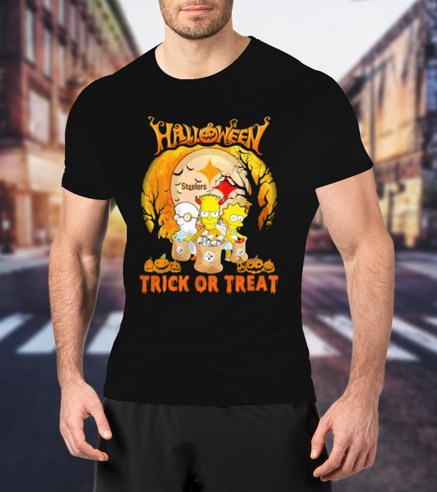 Halloween Steelers Trick Or Treat The Simpson T-Shirt