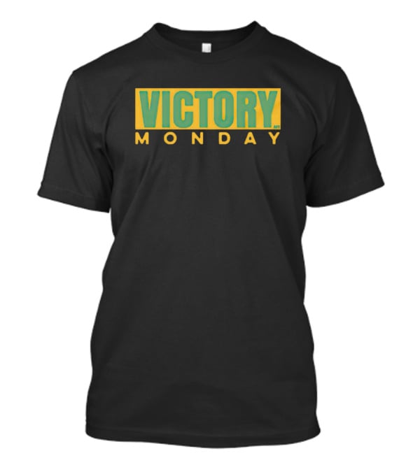 Victory Monday Green And Yellow Football Fan T-Shirt