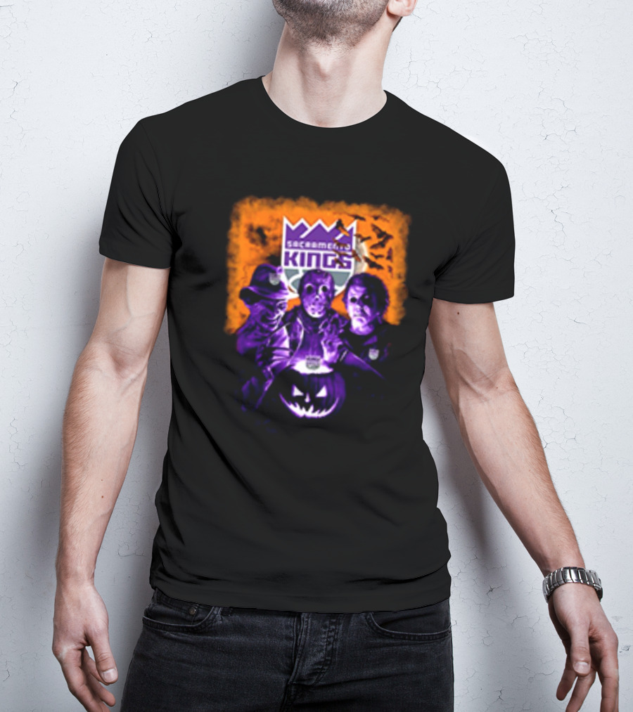 Freddy Krueger Jason Voorhees Michael Myers Sacramento Kings Halloween Horror Movies T-Shirt