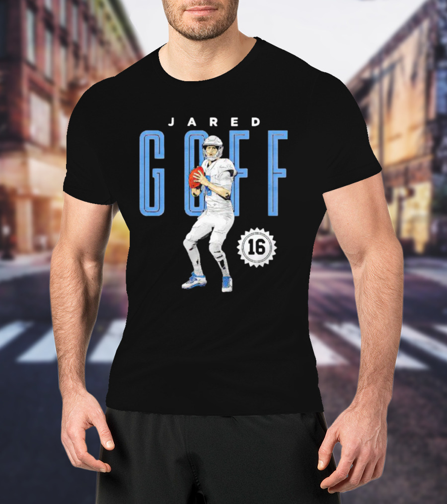 Jared Goff Detroit Lions Number 16 T-Shirt