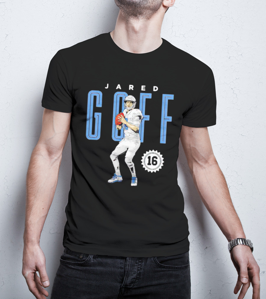 Jared Goff Detroit Lions Number 16 T-Shirt