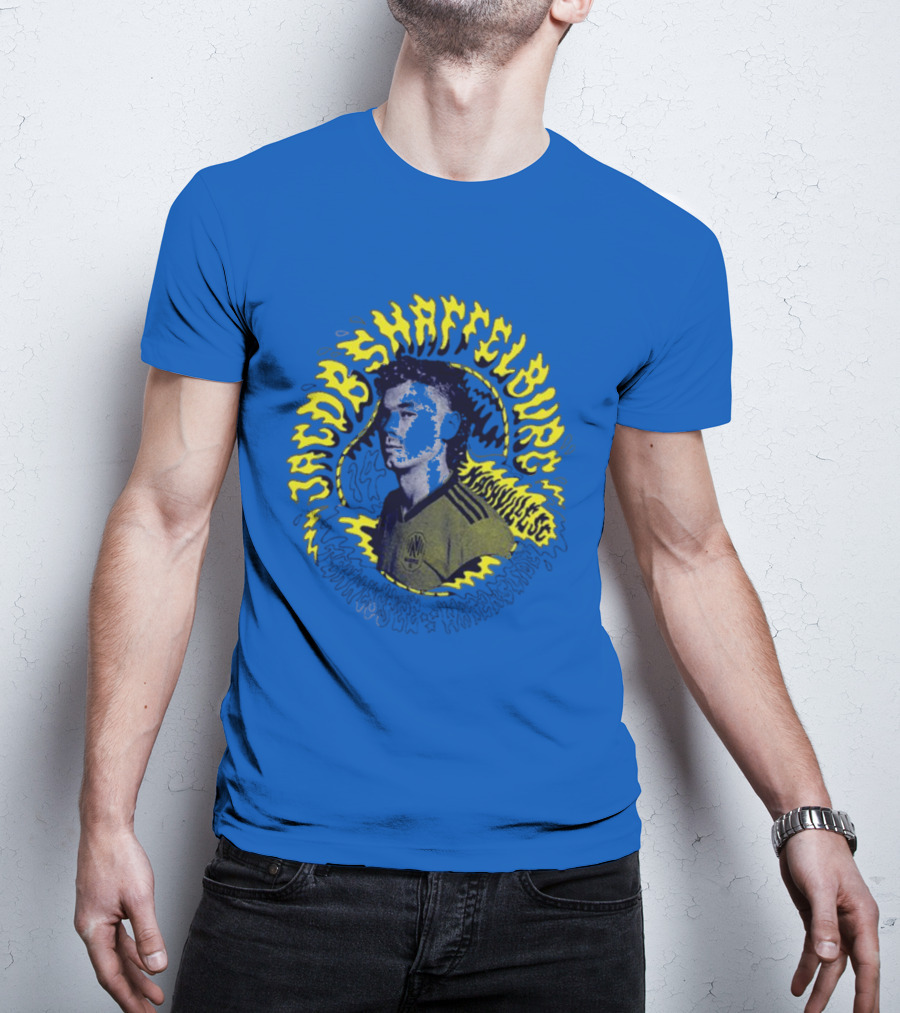 Nashvillesc Jacob Shaffelburg Yellow Lightning Silhouette Tennessee T-Shirt