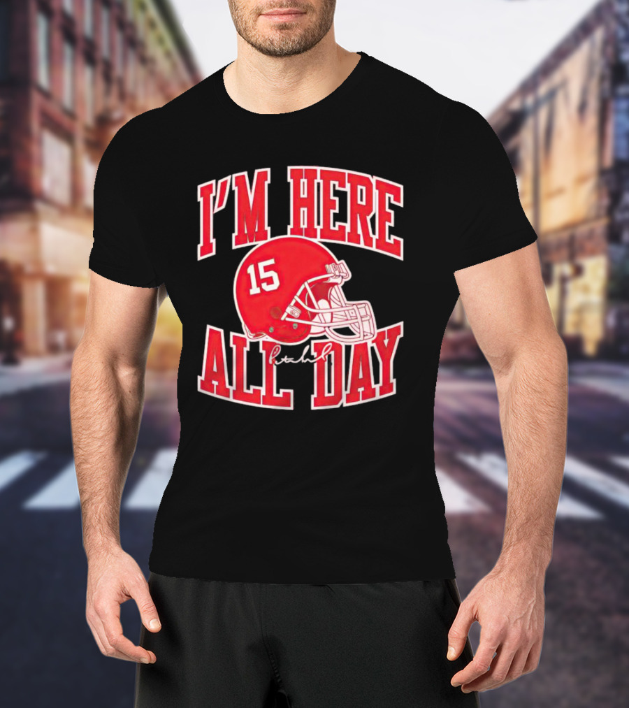 I'm Here All Day 15 Helmet Signature T-Shirt
