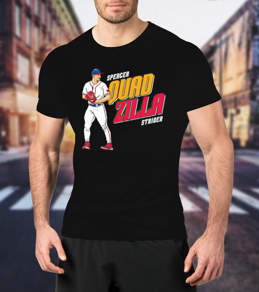 Spencer Strider Quadzilla Baseball Pitcher Image T-Shirt
