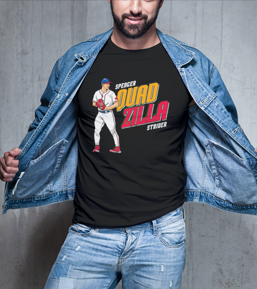 Spencer Strider Quadzilla Baseball Pitcher Image T-Shirt