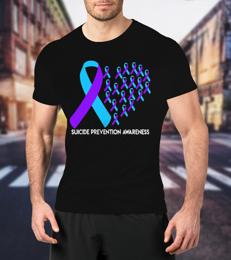 Suicide Prevention Awareness Ribbon Heart T-Shirt
