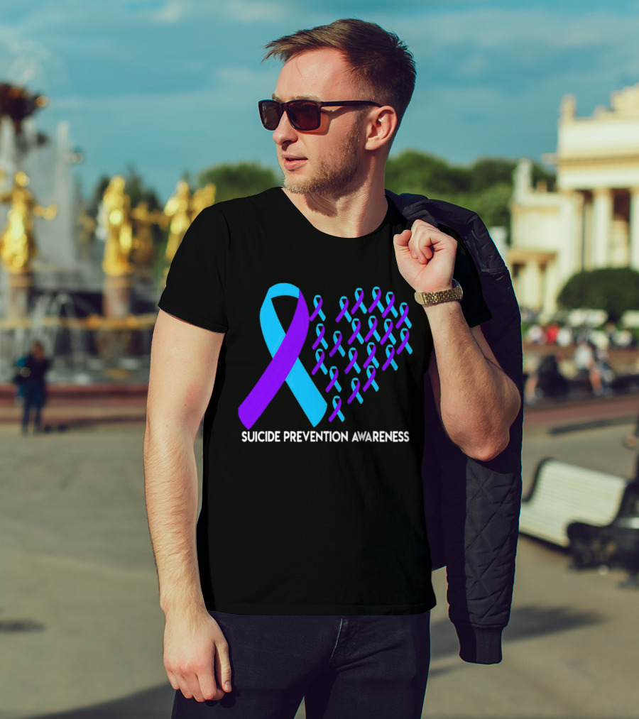 Suicide Prevention Awareness Ribbon Heart T-Shirt
