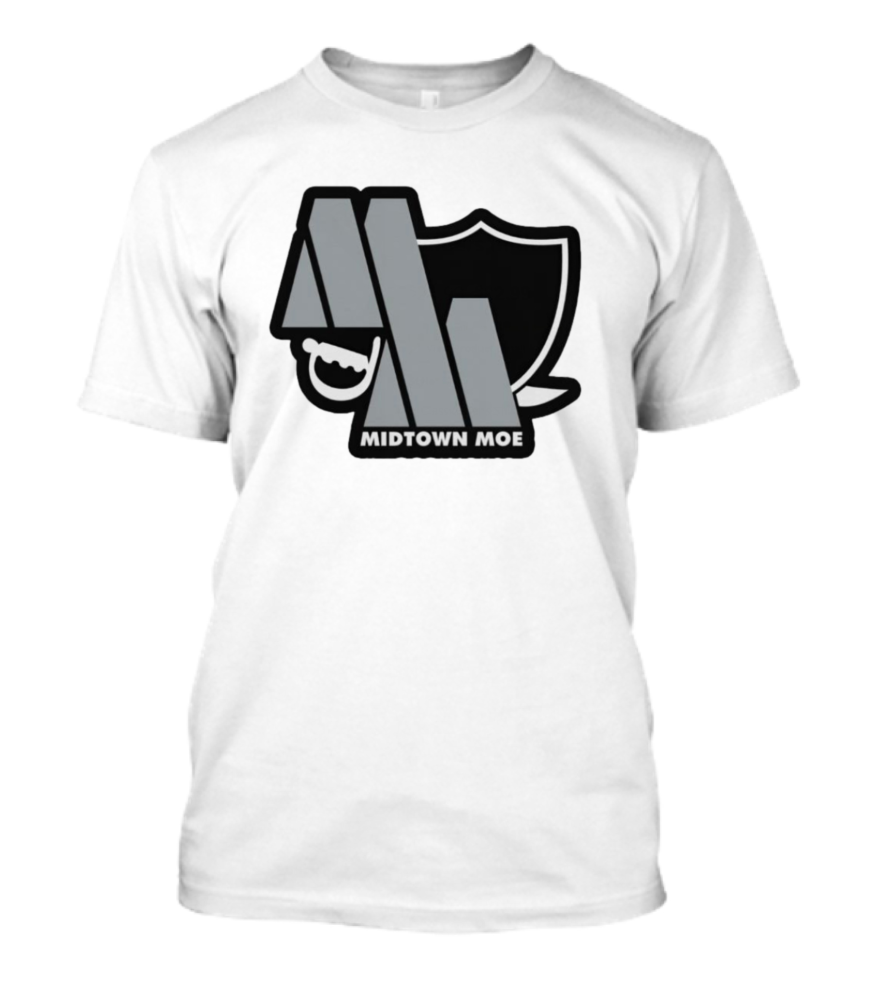 Raiders Midtown Moe Logo With Shield And Teeth T-Shirt