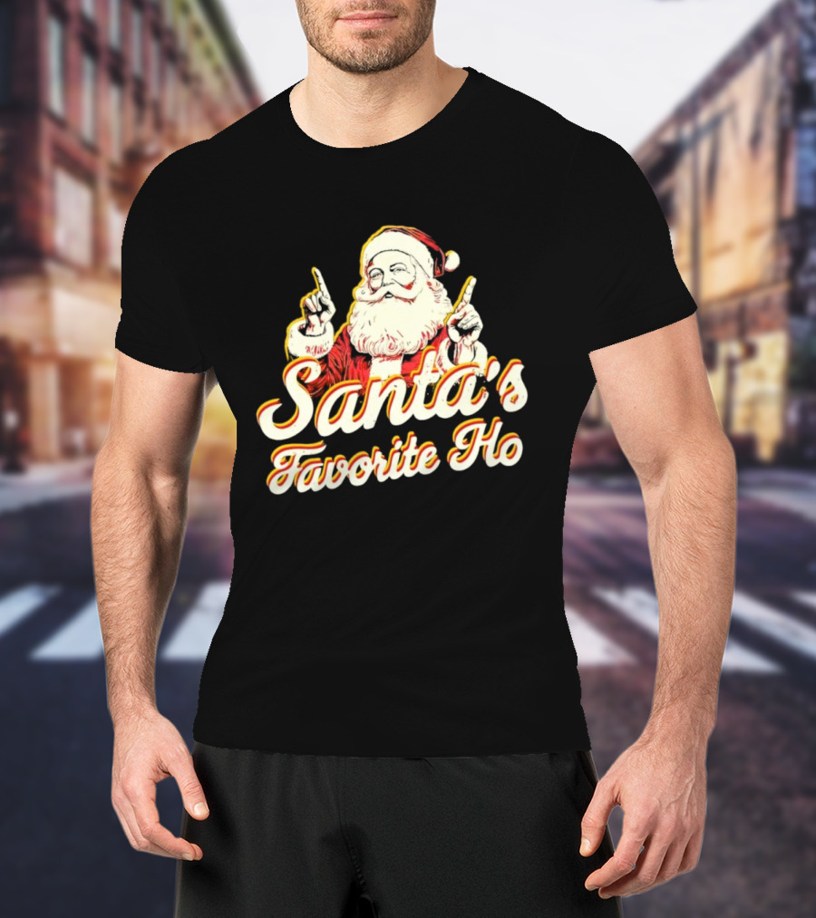 Santa’s Favorite Ho Santa Claus Retro T-Shirt