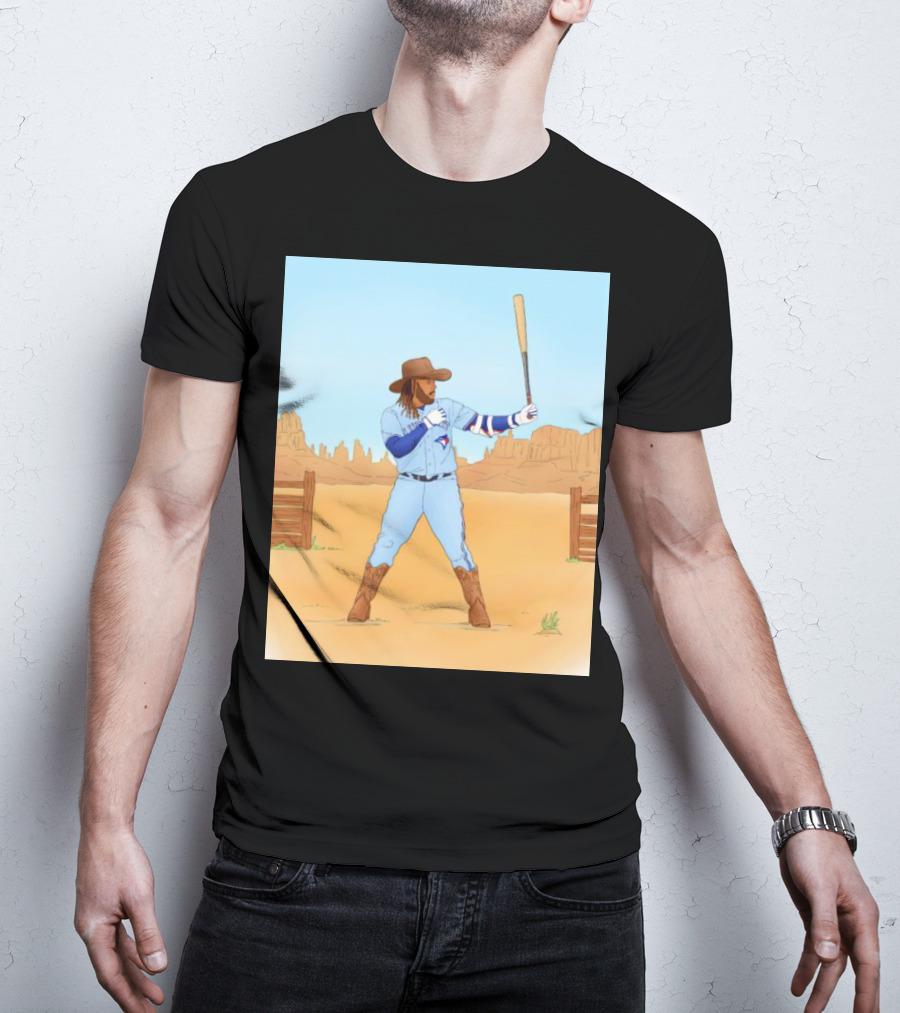 Blue Jays Vladimir Guerrero Jr. Cowboy Desert Baseball Scene T-Shirt