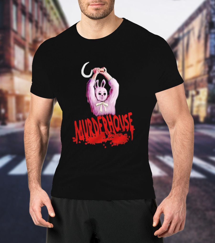 Murder House Pink Bunny With Sickle T-Shirt