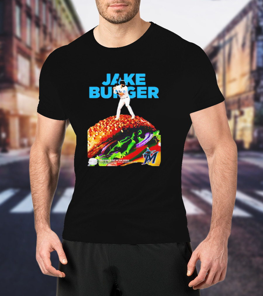 Jake Burger Miami Marlins Out Of This World T-Shirt
