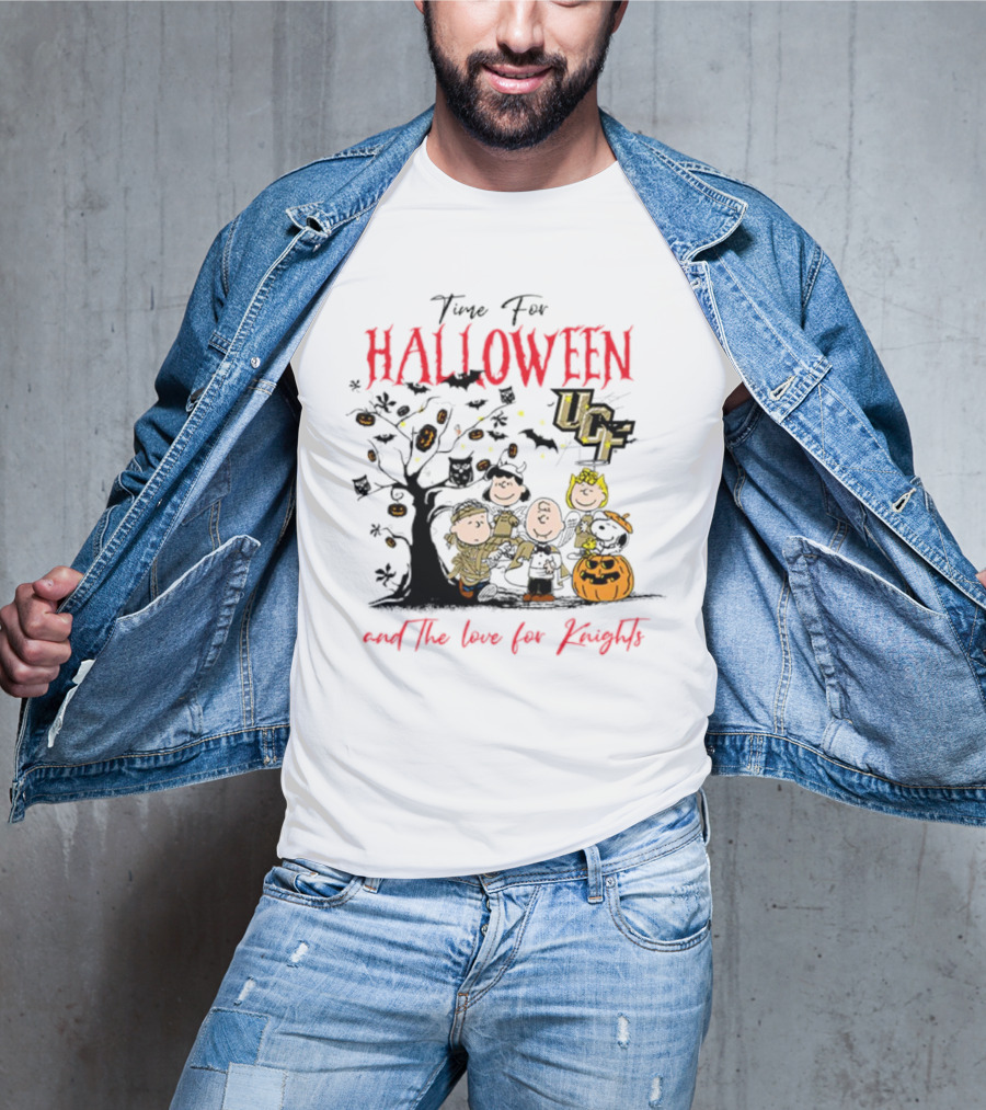 Time For Halloween Peanuts Characters With UCF Knights Spirit T-Shirt