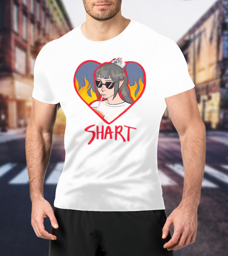 Shart Heart Sunglasses Flame Princess T-Shirt
