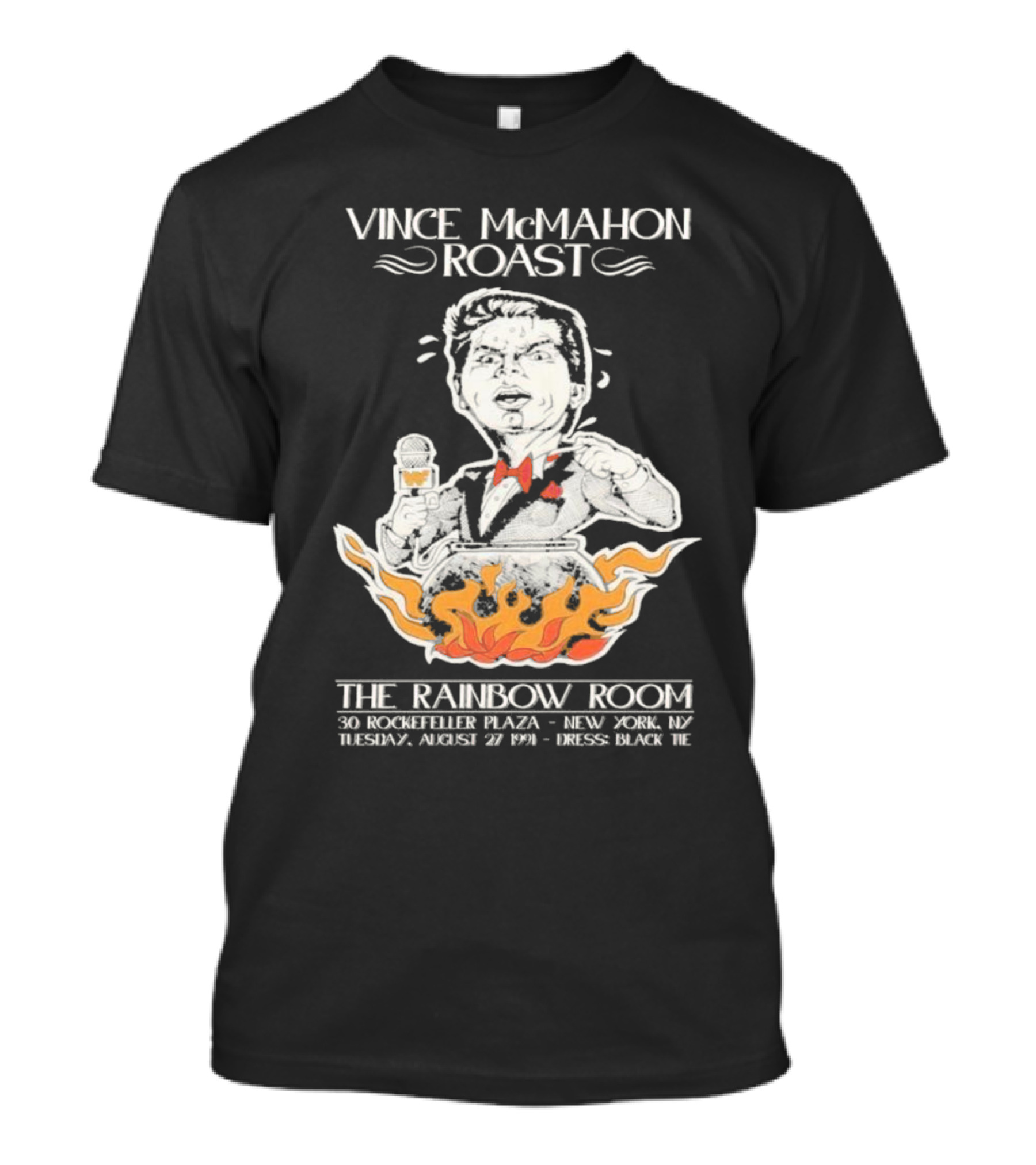 Vince McMahon Roast The Rainbow Room August 27 1974 New York Black Tie Event T-Shirt