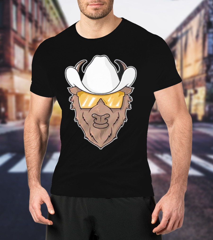 Deion Sanders Colorado Buffaloes Cowboy Hats Sunglasses Buffalo Head T-Shirt