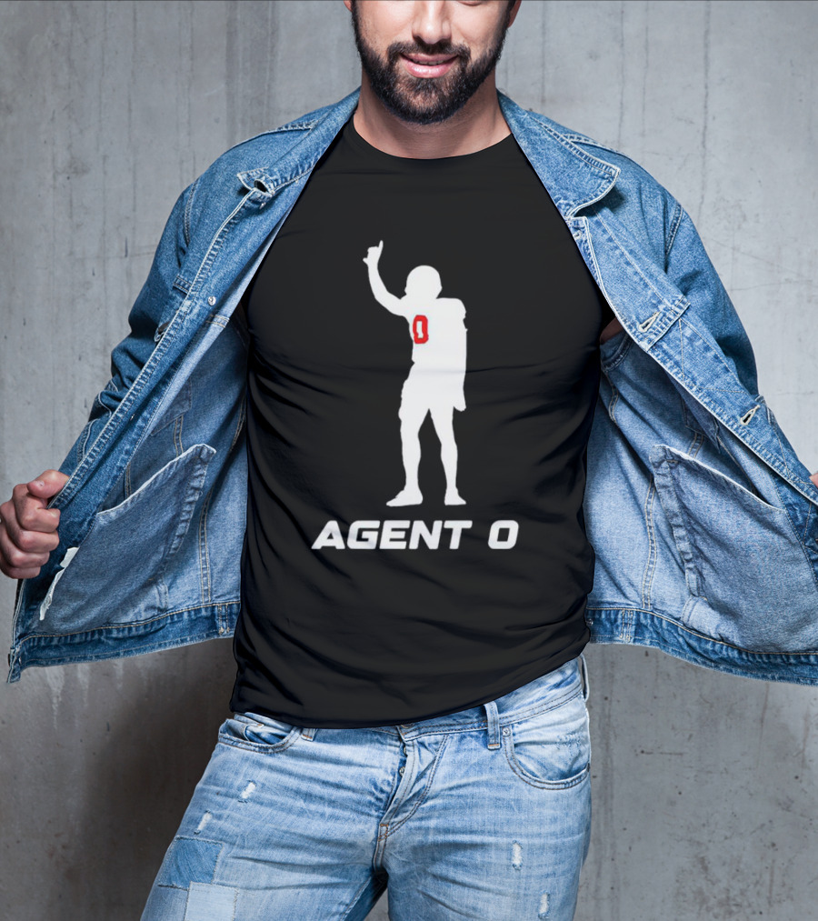 DeMarvion Overshown Agent 0 Football Silhouette Victory Pose T-Shirt