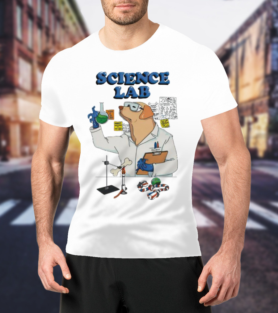 Science Lab Dog Chemistry Experiments T-Shirt