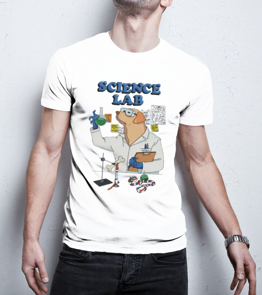Science Lab Dog Chemistry Experiments T-Shirt