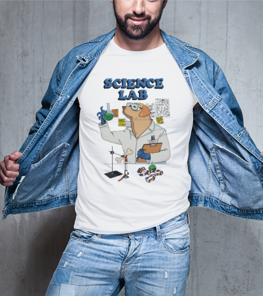 Science Lab Dog Chemistry Experiments T-Shirt