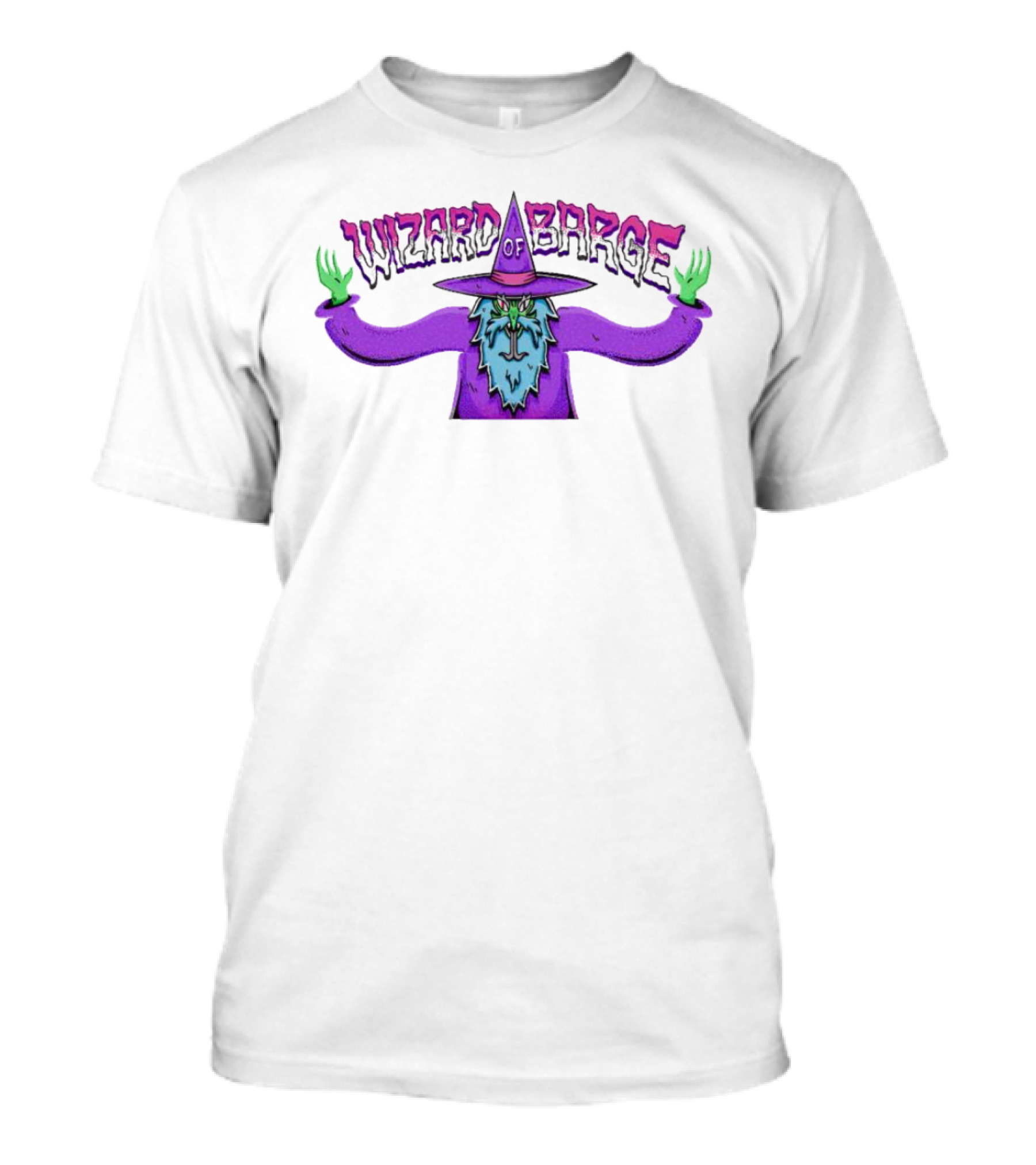 Wizard Of Barge Trippy Neon Wizard T-Shirt