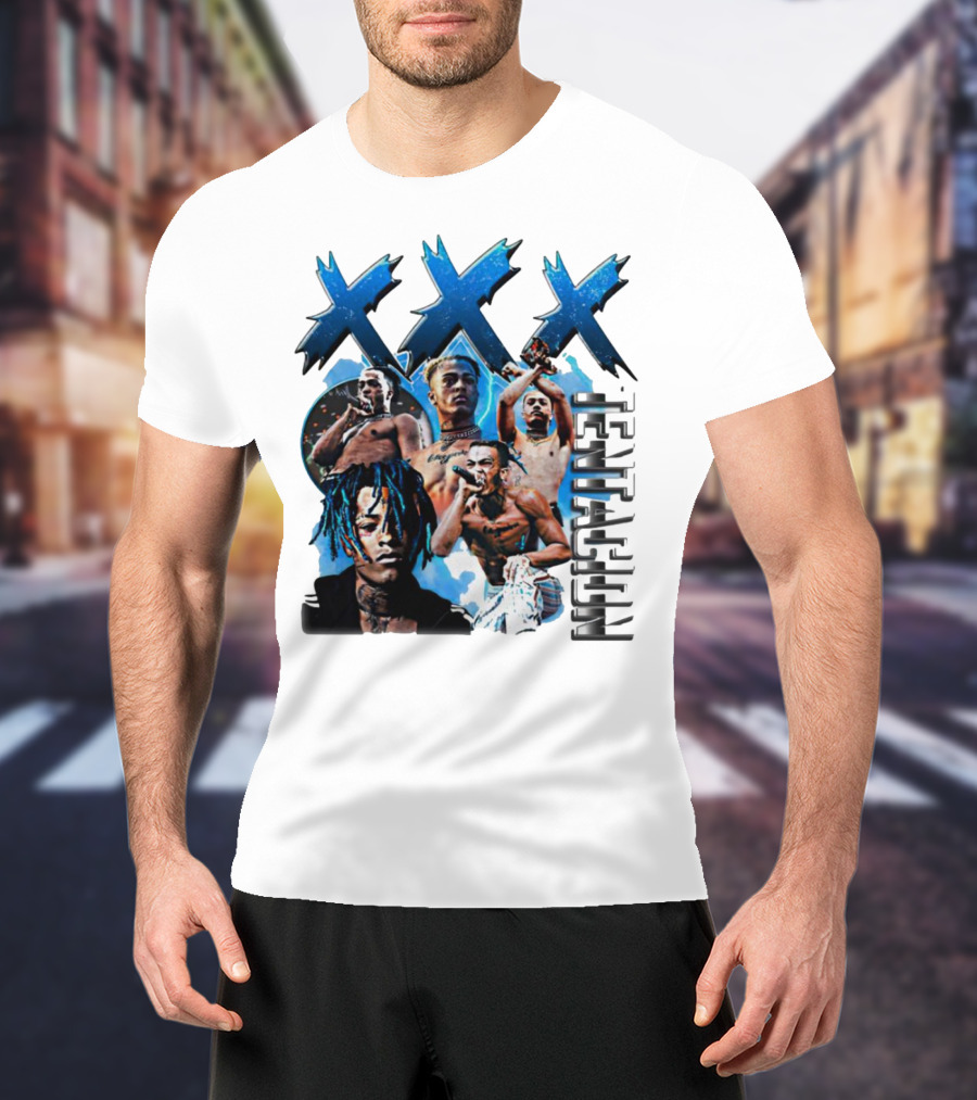 XXX Tentacion Collage Blue Aesthetic T-Shirt