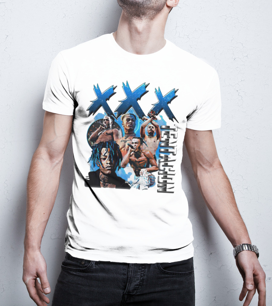 XXX Tentacion Collage Blue Aesthetic T-Shirt