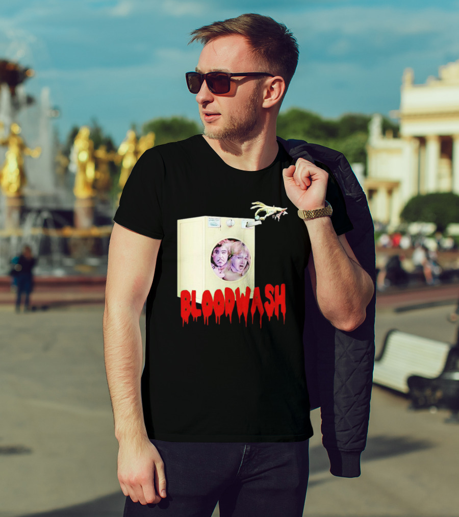 Bloodwash Haunted Laundromat Horror Washer Creature T-Shirt