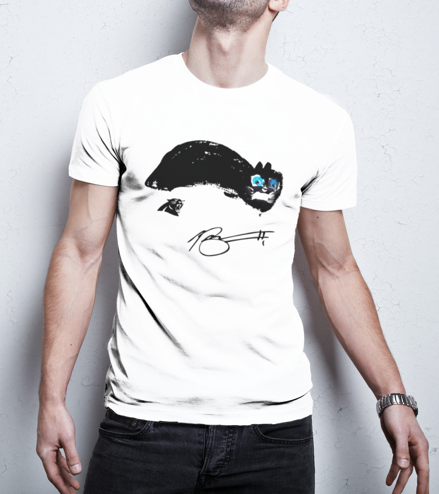 Bryce Young Panthers Signature Sketch T-Shirt