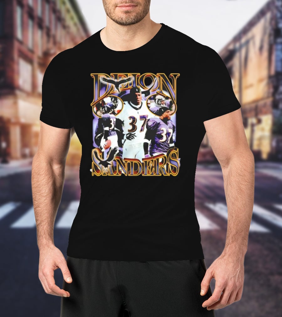 Deion Sanders Ravens Number 37 Football Dreams T-Shirt