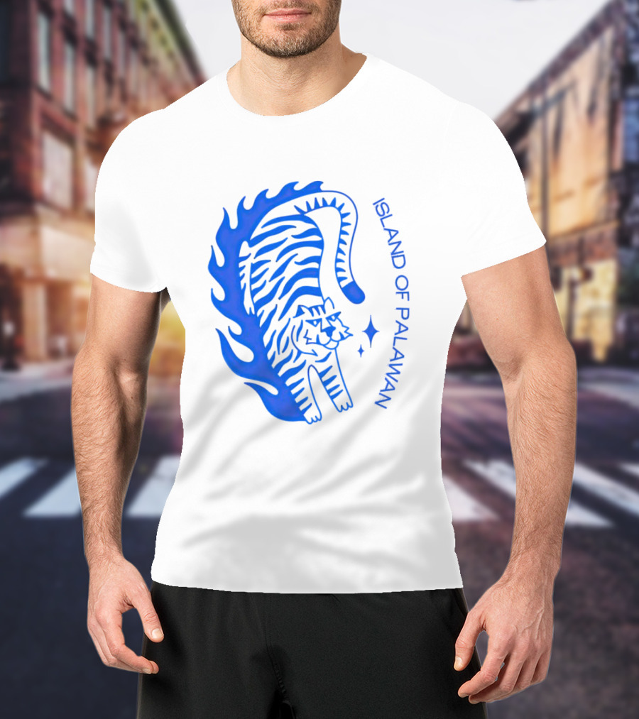 Island Of Palawan Blue Tiger Flame T-Shirt