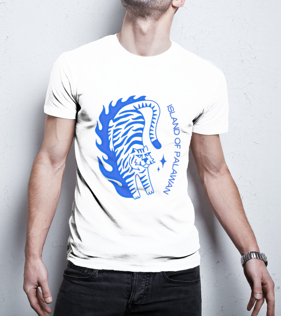 Island Of Palawan Blue Tiger Flame T-Shirt